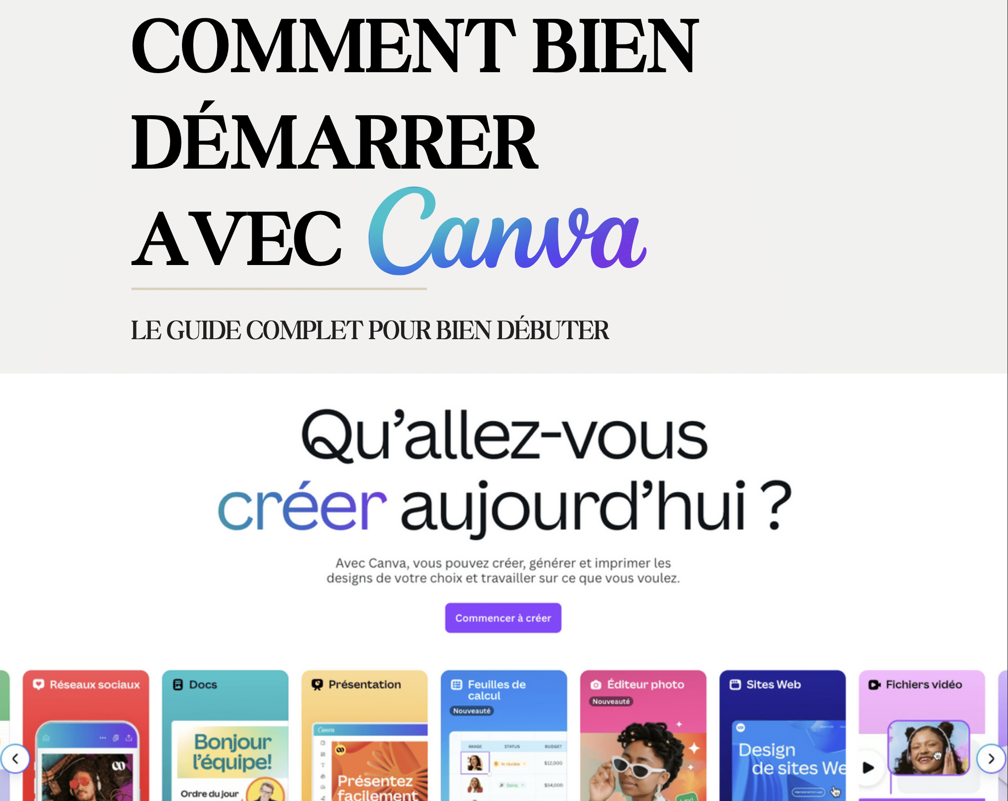 Comment bien démarrer avec Canva